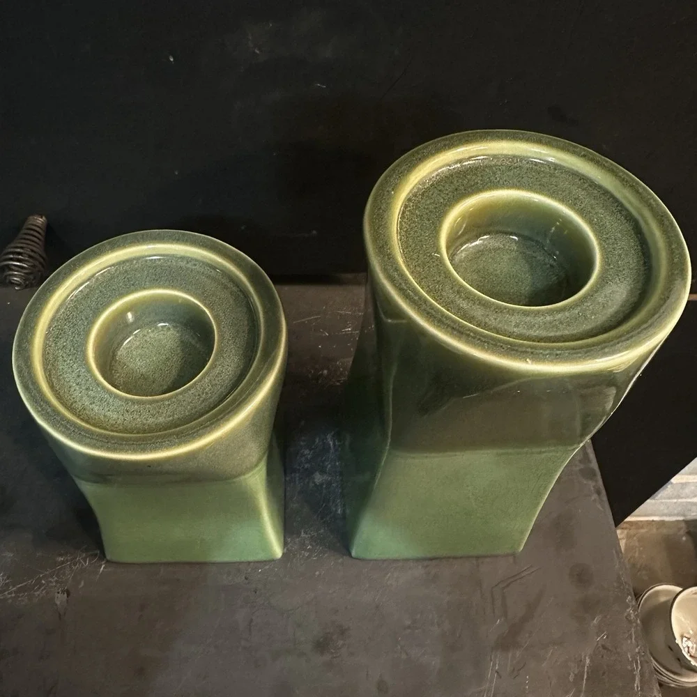 Partylite Nature's Garden Pillar Holder Pair 6" & 8"‎ EUC! - Picture 3 of 12